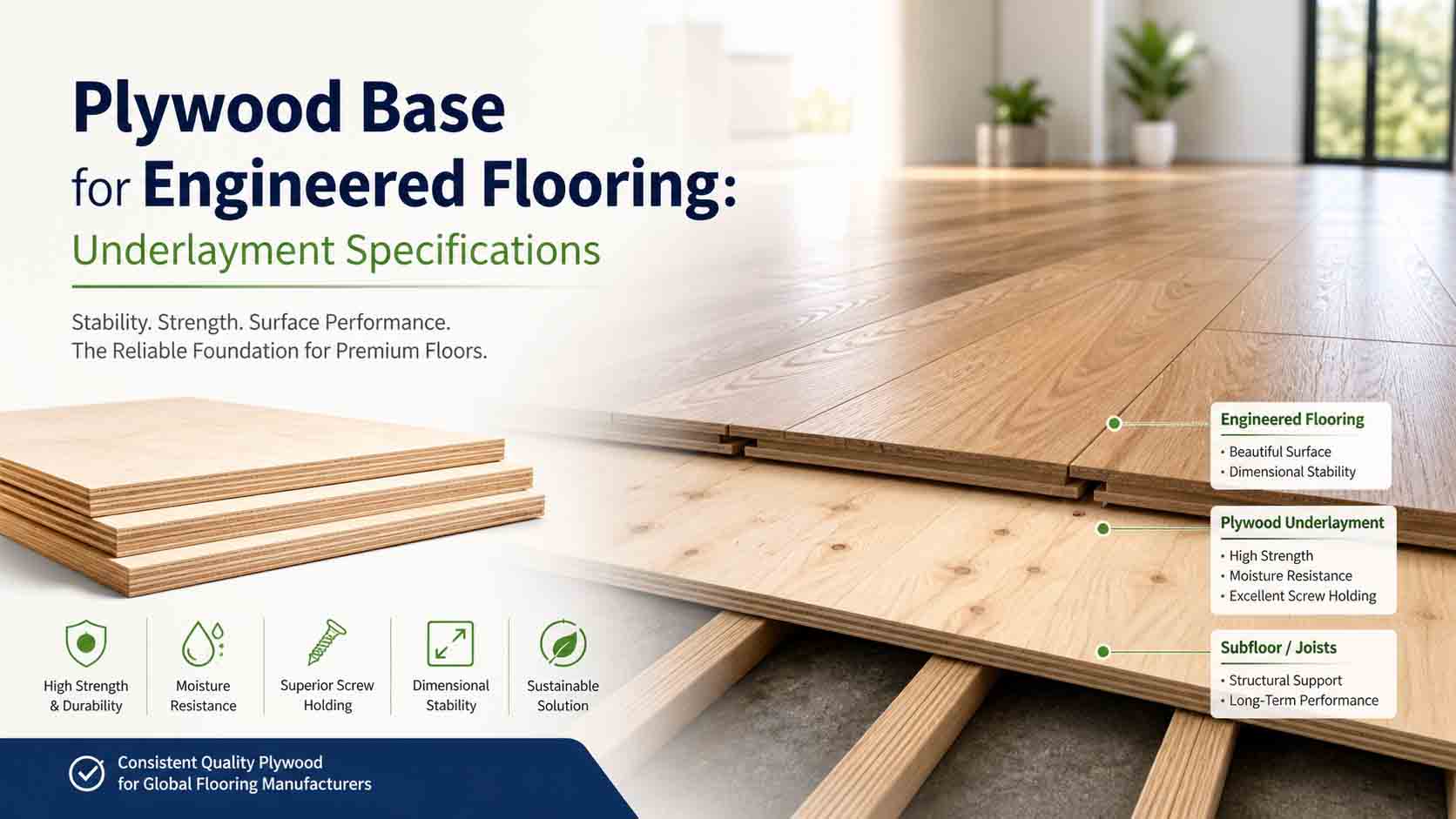 Plywood Base for Engineered Flooring: Underlayment Specifications