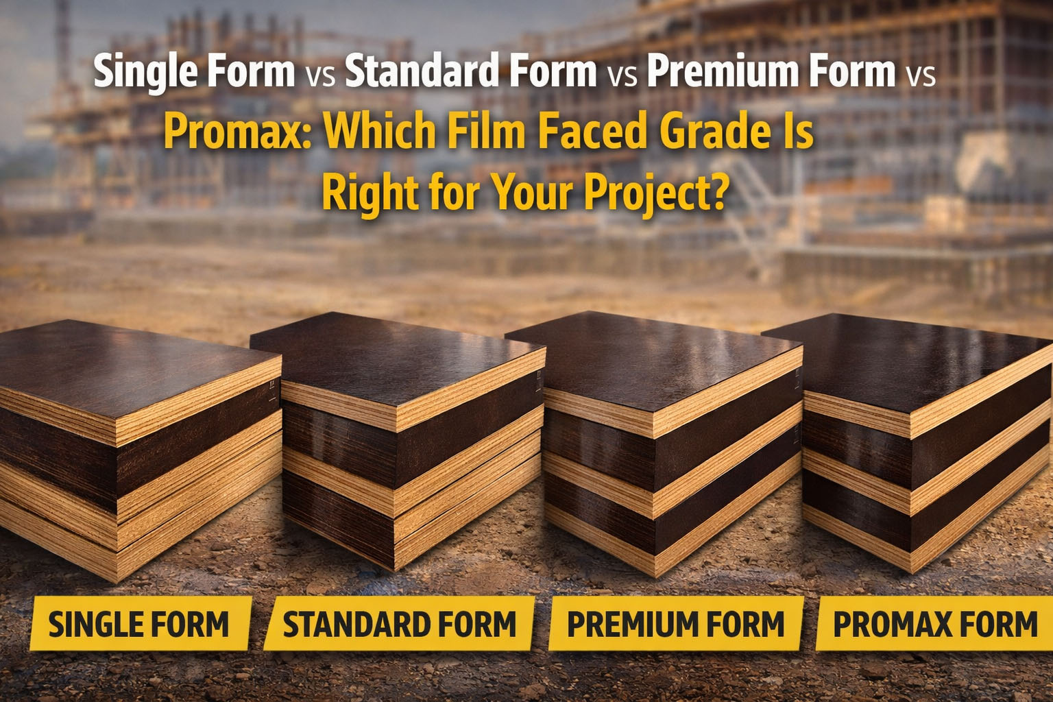 Single Form vs Standard Form vs Premium Form vs Promax: Which Film Faced Grade Is Right for Your Project?