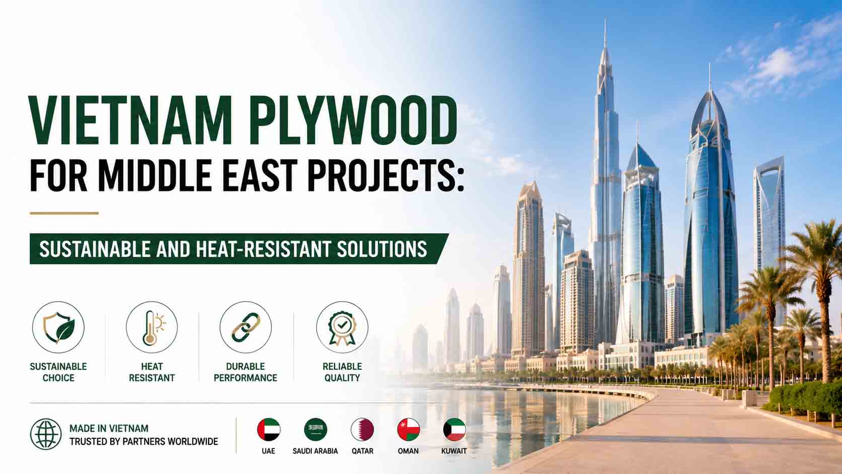 Vietnam Plywood for Middle East Projects