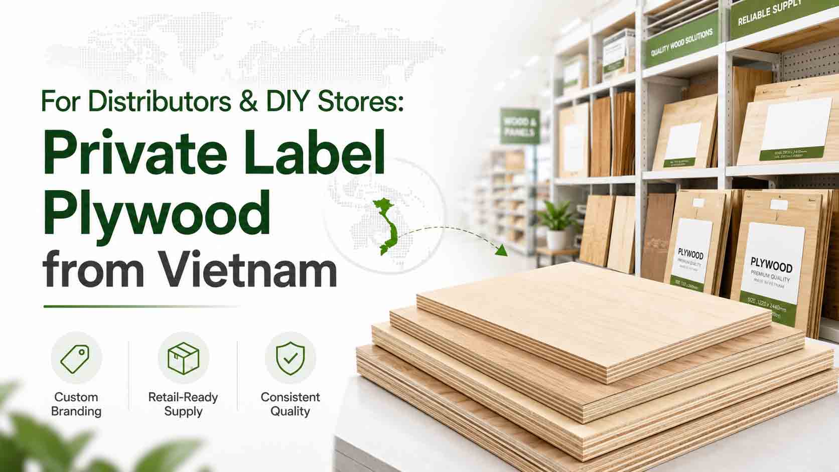 . For Distributors & DIY Stores: Private Label Plywood from Vietnam