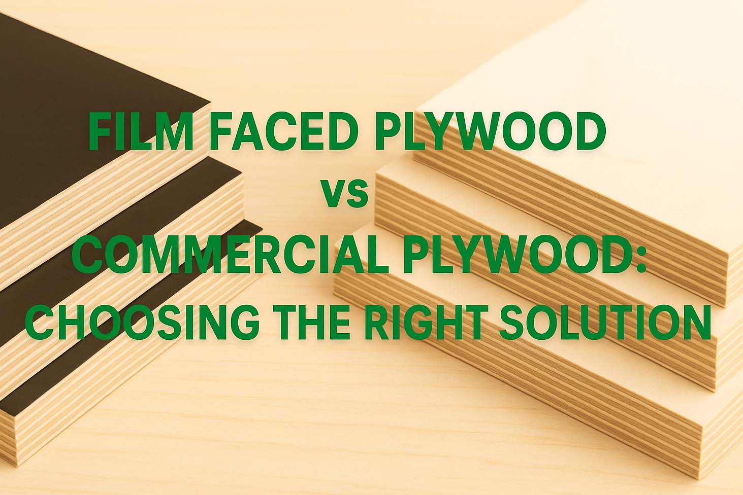 Film Faced Plywood vs Commercial Plywood: Choosing the Right Solution