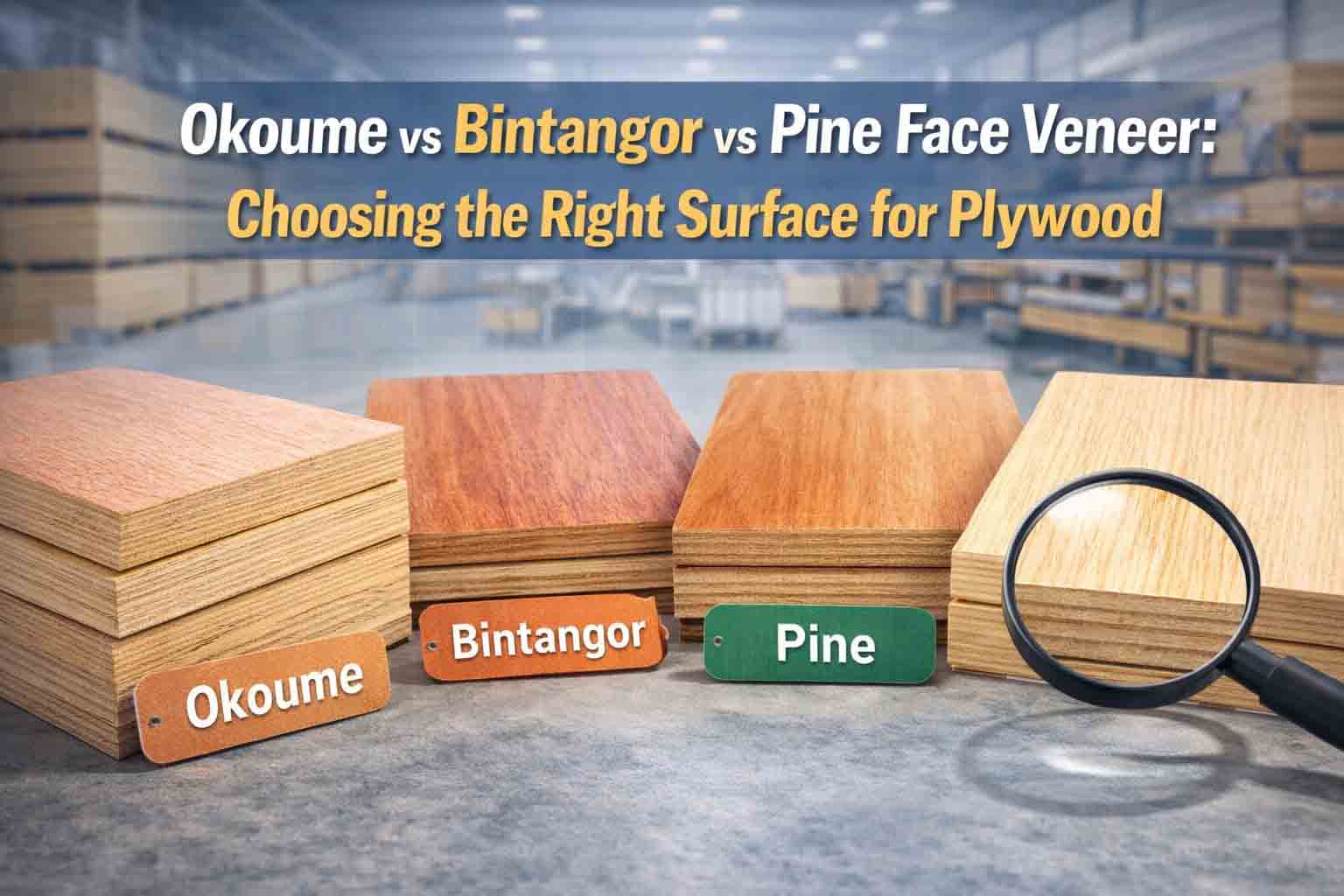 Okoume vs Bintangor vs Pine Face Veneer: Choosing the Right Surface for Plywood