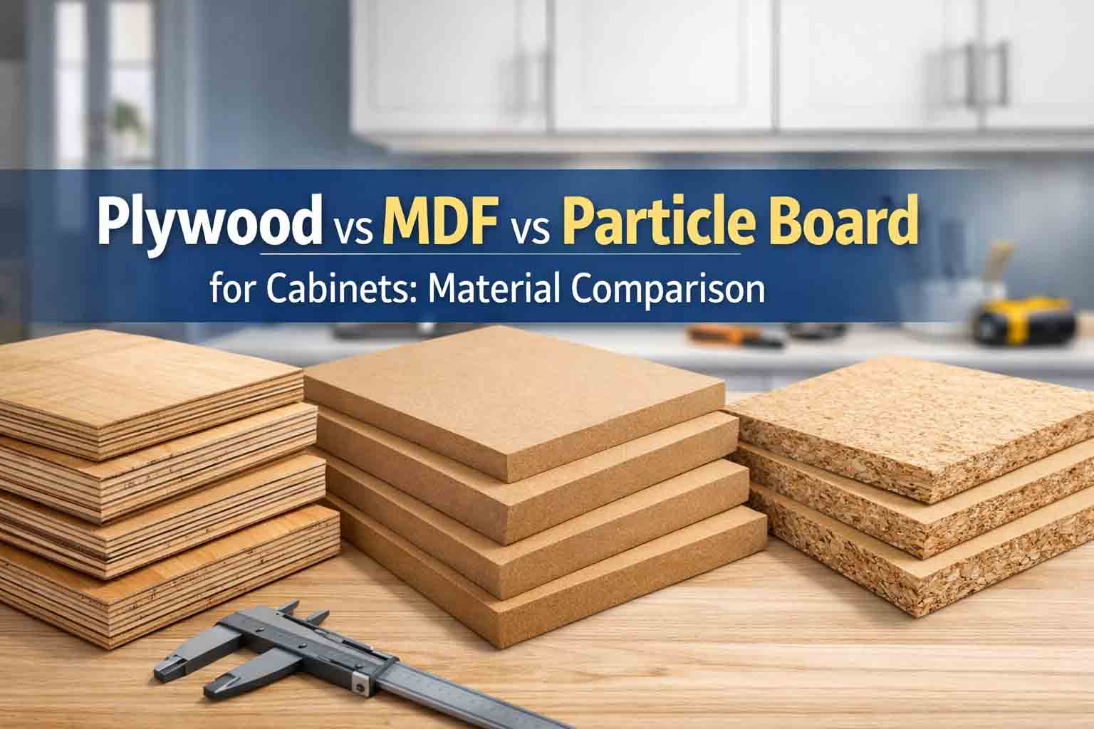 Plywood vs MDF vs Particle Board for Cabinets: Material Comparison
