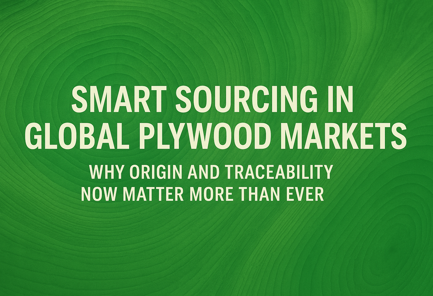 Smart Sourcing in Global Plywood Markets Why Origin and Traceability Now Matter More Than Ever