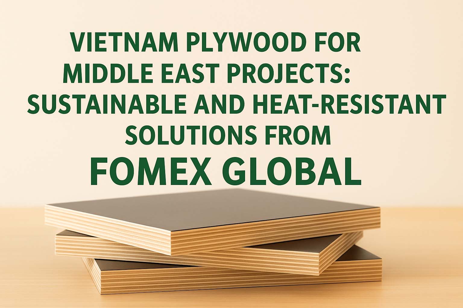 Vietnam Plywood for Middle East Projects: Sustainable and Heat-Resistant Solutions from FOMEX GLOBAL