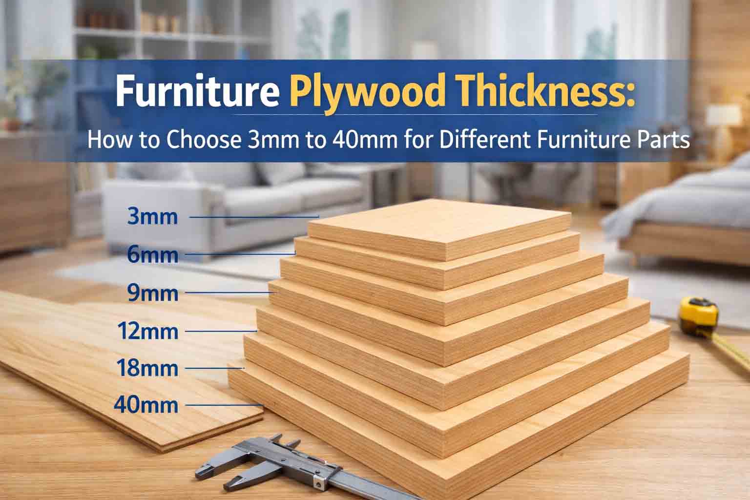 Furniture Plywood Thickness: How to Choose 3mm to 40mm for Different Furniture Parts