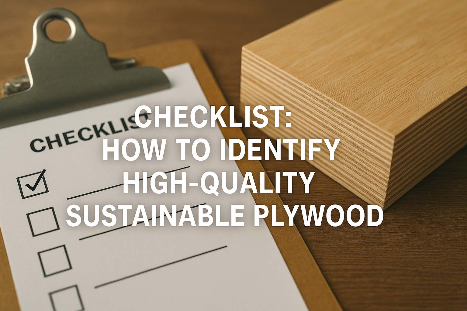 Checklist: How to Identify High-Quality Sustainable Plywood