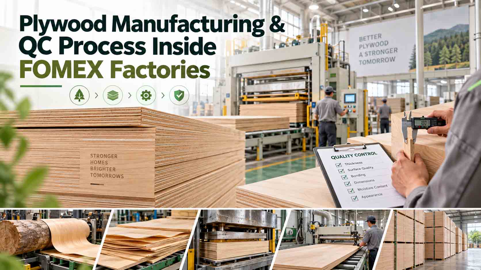 Plywood Manufacturing & QC Process Inside FOMEX Factories