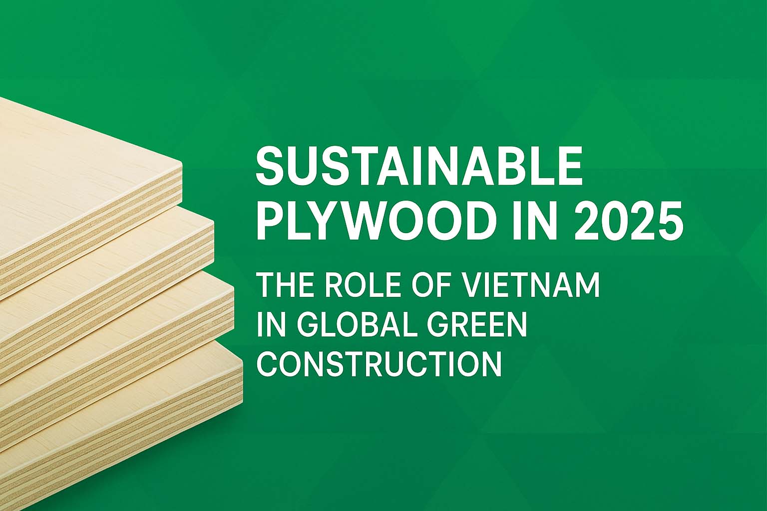 Sustainable Plywood in 2025: The Role of Vietnam in Global Green Construction