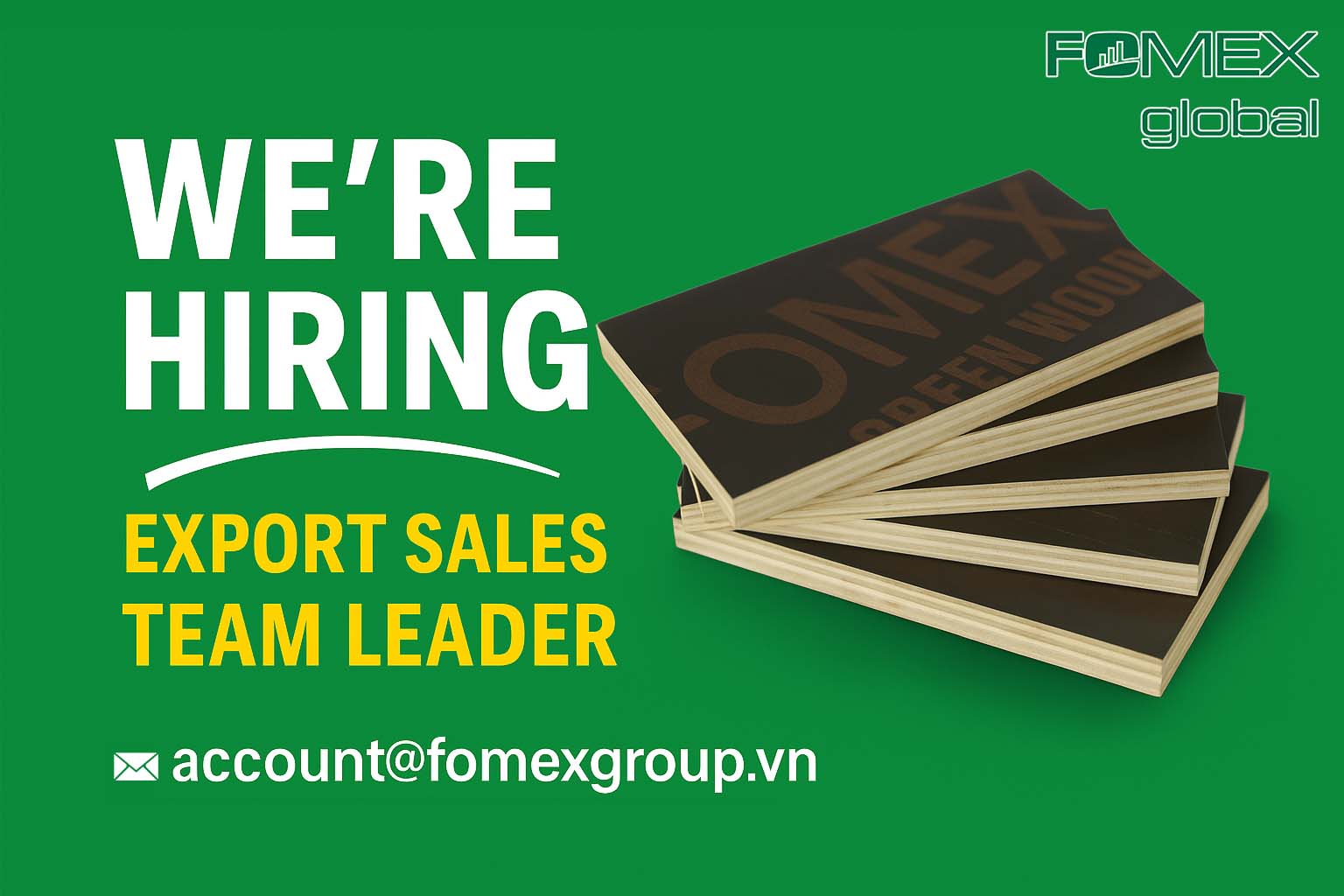 Export Sales Team Leader: International Market Plywood