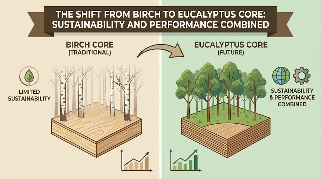 The Shift from Birch to Eucalyptus Core: Sustainability and Performance Combined