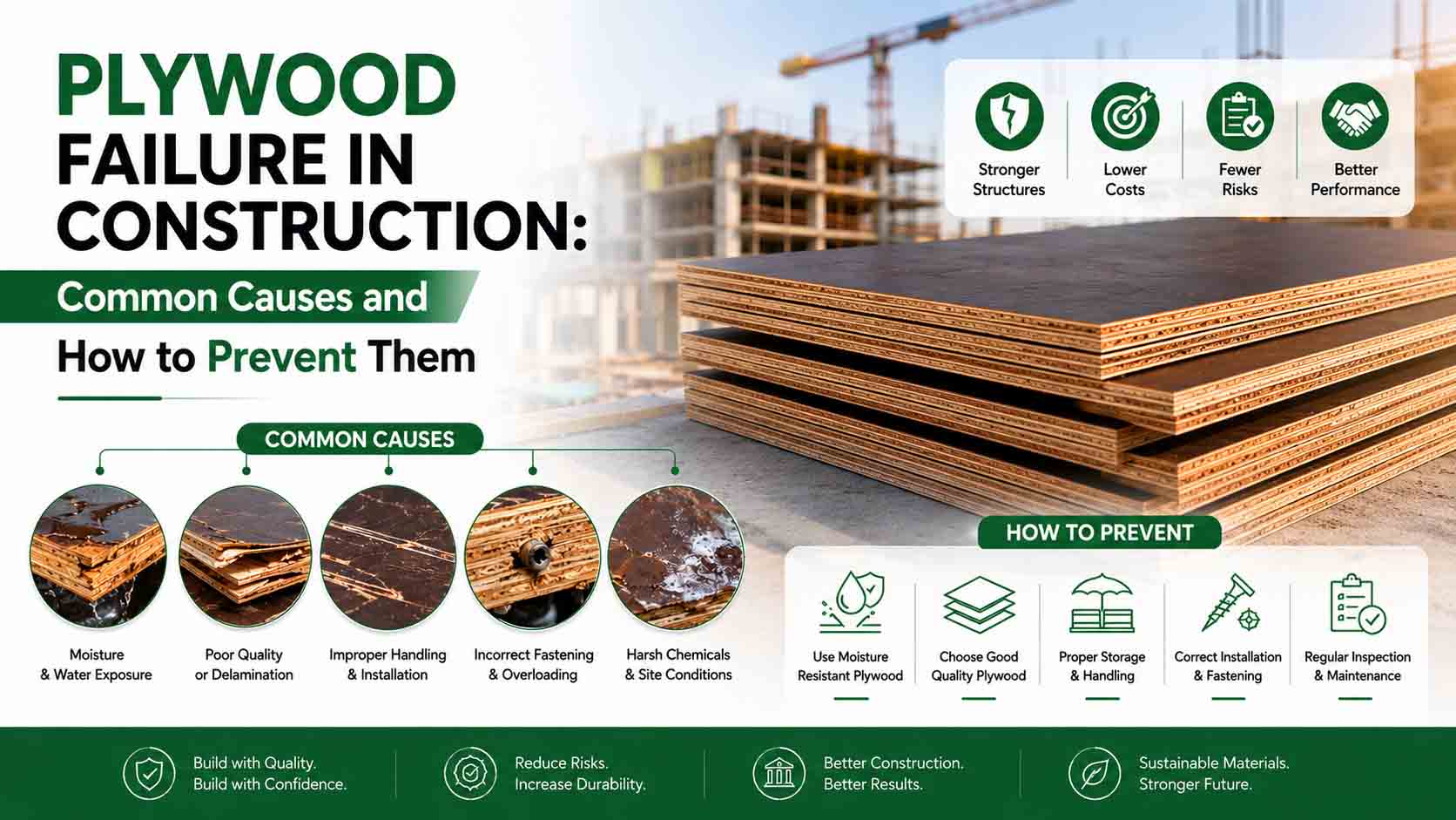 Plywood Failure in Construction: Common Causes and How to Prevent Them