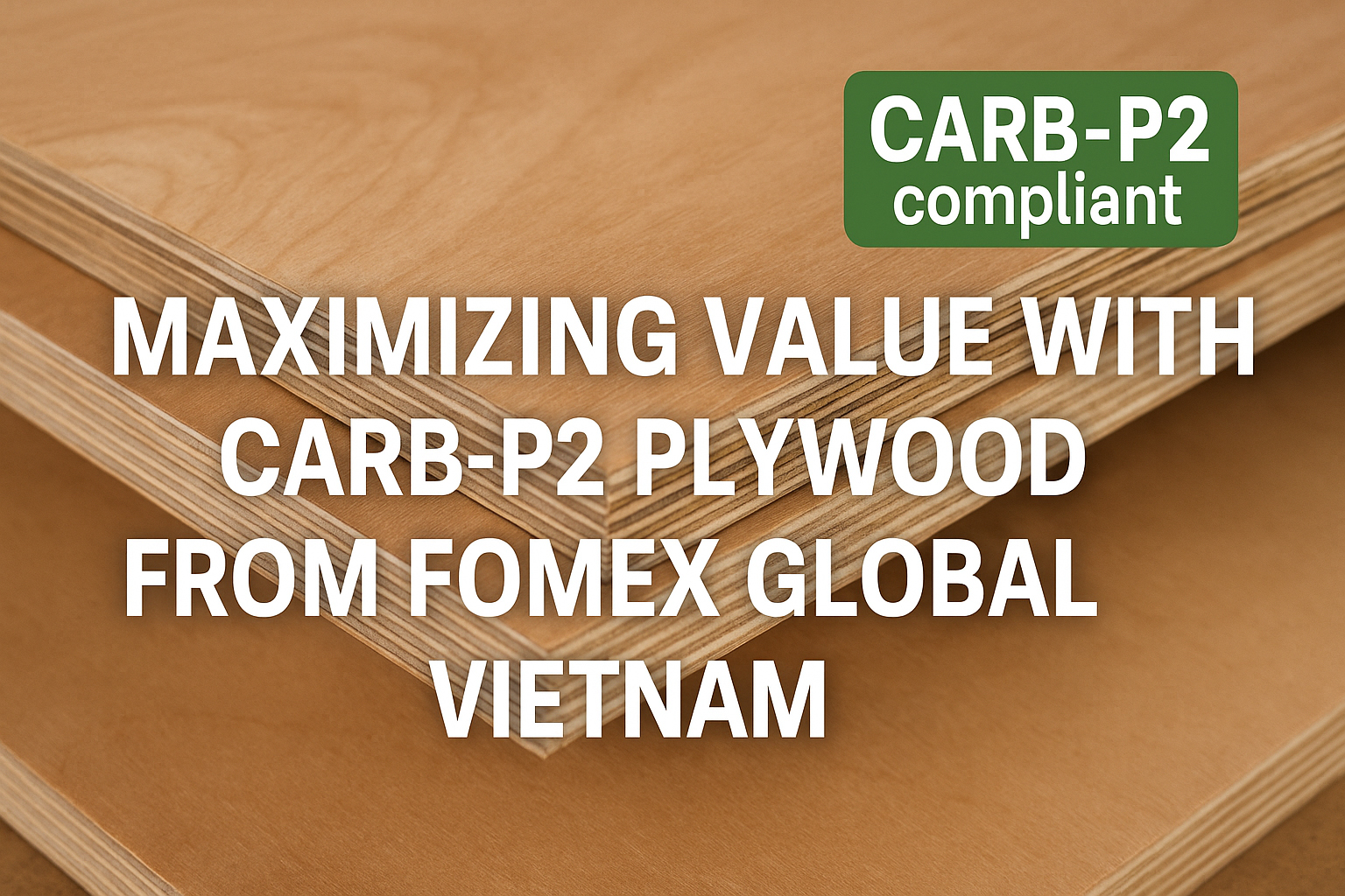 Maximizing Value with CARB-P2 Plywood from Fomex Global Vietnam